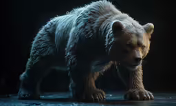 a furry bear with some fur on his claws