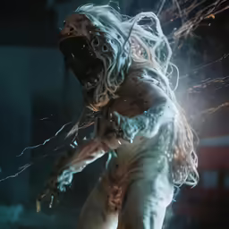a large body of a demon is in motion