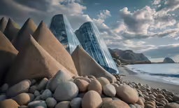 an image of some kind of building made out of rocks and boulders