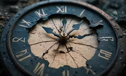 there is a clock with roman numerals and numbers