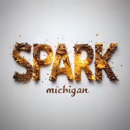 a word art designed to spell out the name spark michigan
