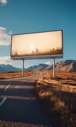a sign on a road reads the road
