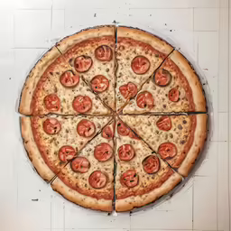 the pizza is sliced and ready to be eaten