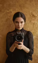 a woman taking a photo with a camera