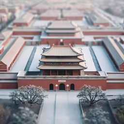 the top of the building in a chinese garden