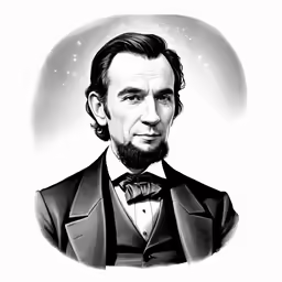 black and white image of abraham lincoln