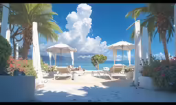 an image of a beautiful setting with lawn chairs