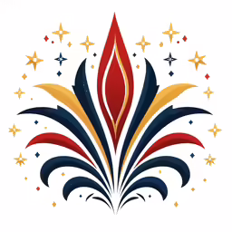 the stars and stripes of an abstract logo