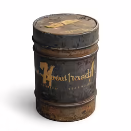 a brown and black barrel of wine that says hauptveldif
