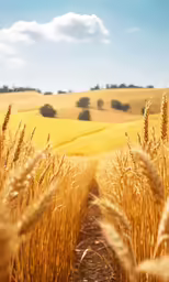 a wheatfield that has just been planted and has a path in it