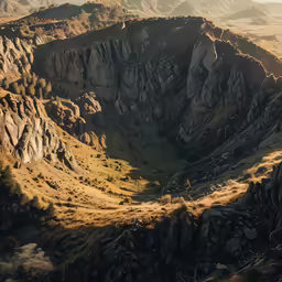 a view of a mountain with rocks and grass