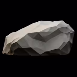 a low shot of a rock with dark background