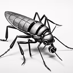 an insect that has its head up and is on its hind legs