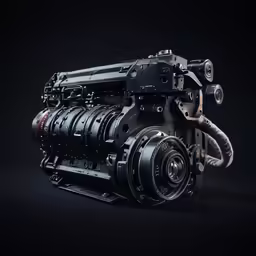 an engine for the audi car with large, flat - heads