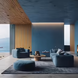 a living room with a lot of seating in it