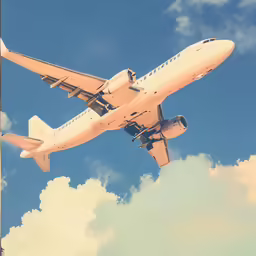 there is a airplane that is flying in the air
