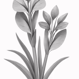 a close up of some leaves in a vase