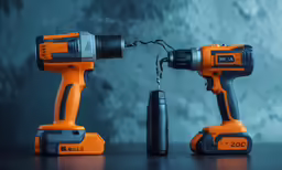 two hand held tools are on the counter