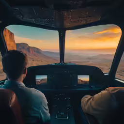 the view from inside a airplane while it is on