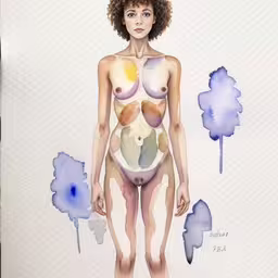 a painting of a woman