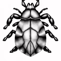 a black and white image of a bug