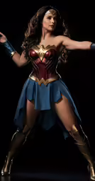 a woman dressed up as wonder in a photo