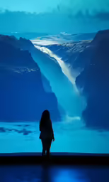 a person standing on top of a rocky mountain