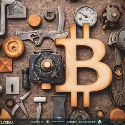 various tools and materials arranged together to make a sign