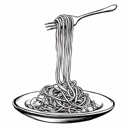 spaghetti on a plate with a fork