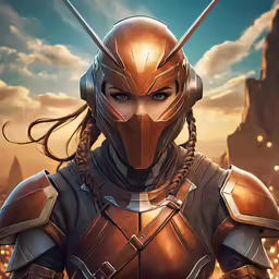 a female character in the middle of the desert