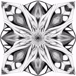 a close up shot of an intricate design in black and white
