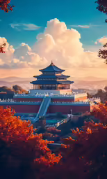 this is a scenic view of the famous forbidden city