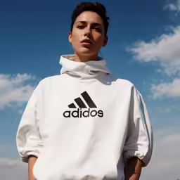 woman wearing adidas white sweatshirt and black pants
