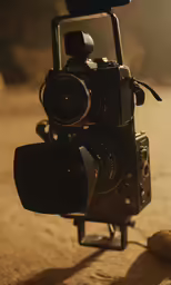a person holding a camera up for a shot
