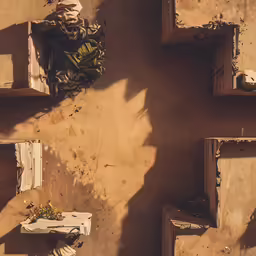 a plant is growing from the back of a wall