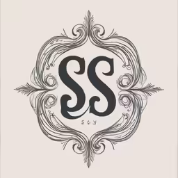 the s logo is shown on a white surface