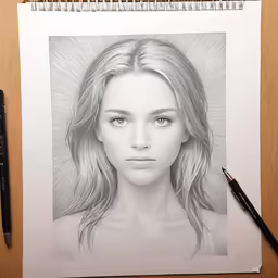 a drawing on paper with an open pencil box