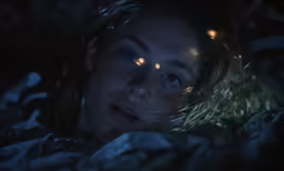 a close up of a person under the hood