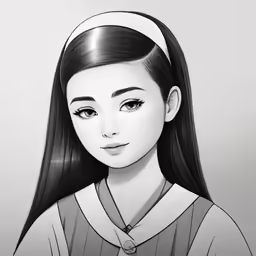 the cartoon character is wearing a hair style with bangs