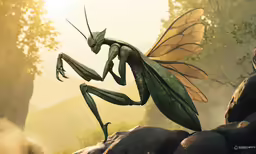 a picture of an insect that is standing on some rocks