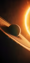 the sun as seen from saturn on march 27, 2012