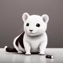 a white and black kitten with pills on the floor