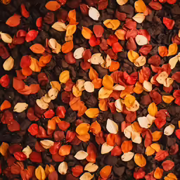 a colorful assortment of various nuts and raisins
