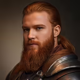 a close up of a man wearing a helmet and a red hair