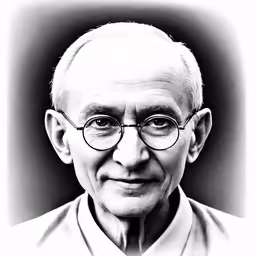 an old man with glasses on is in a black and white photo