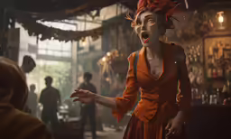 the girl has a shocked look on her face
