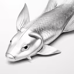 pencil drawing of a koi fish on white paper