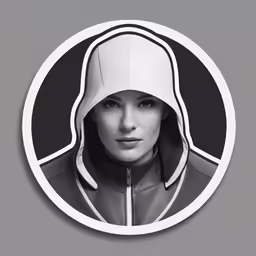 a portrait of a woman in a hoodie