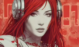 a close up of a person with headphones on