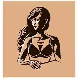 a beautiful women in black and white lingerie,a woman with long hair is dressed in lingerie